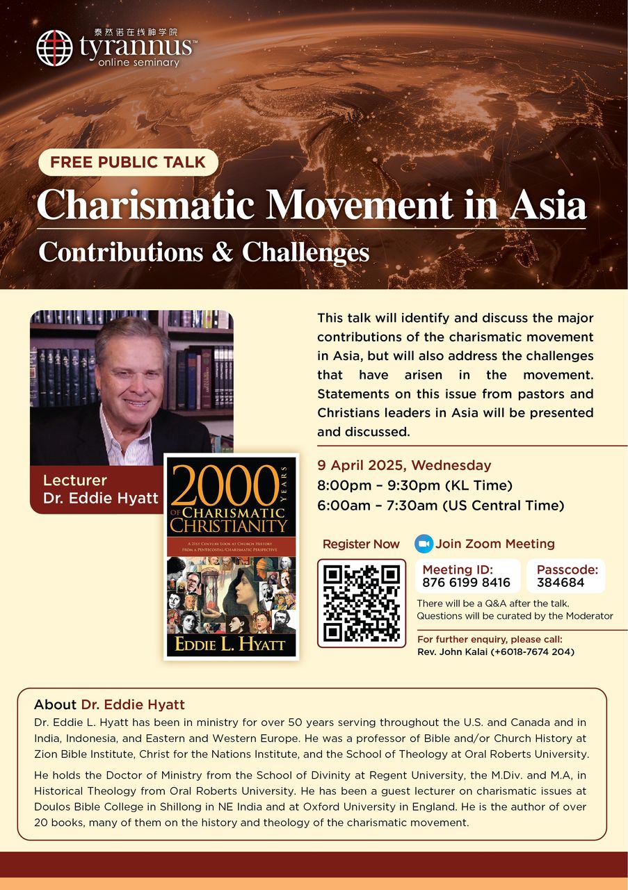 Charismatic Movement in Asia – Zoom Meeting